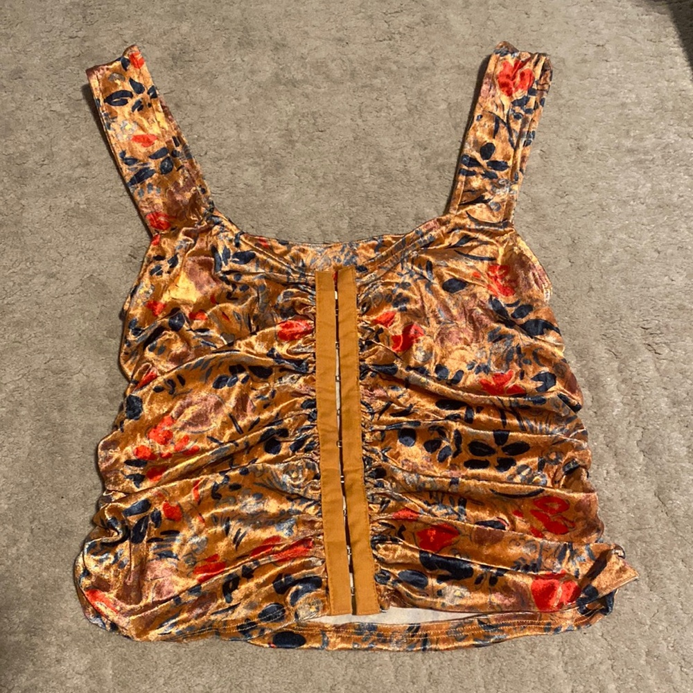 Free People gold clasp front top